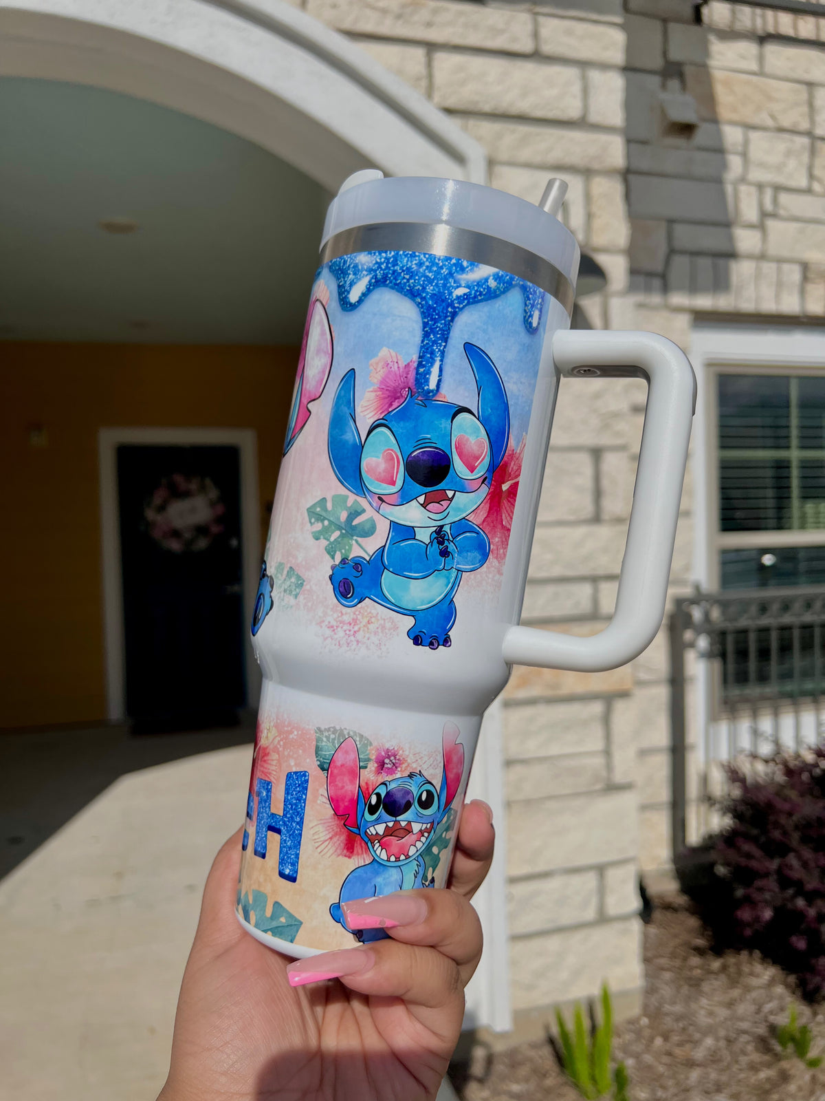 Stitch Cups Lilo And Stitch 40Oz Stainless Steel Stanley Tumbler