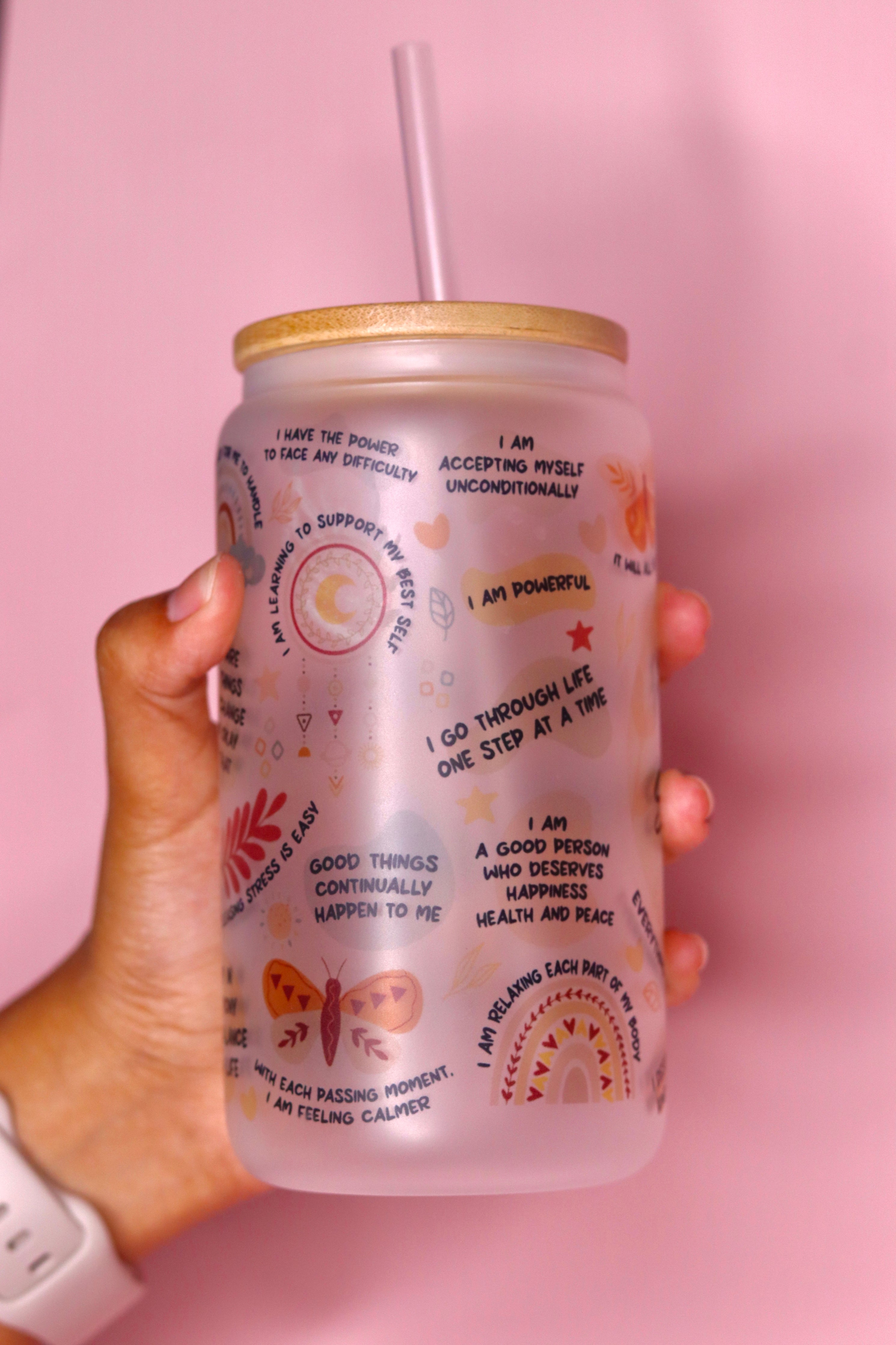 Positive Affirmations Frosted Cup