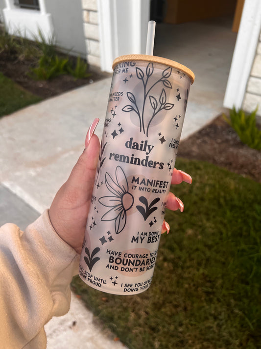 Daily Reminders Frosted 25oz Cup